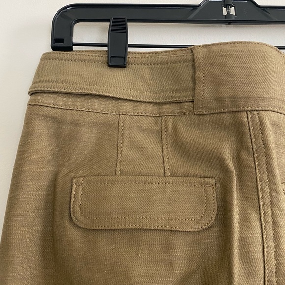 Loft NWT Sateen Utility Skirt Olive Green Belted - Picture 8 of 10